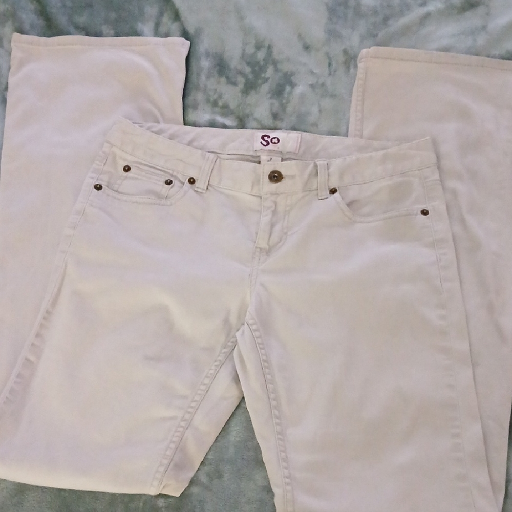 SO Women's Cream Boot Cut Pants